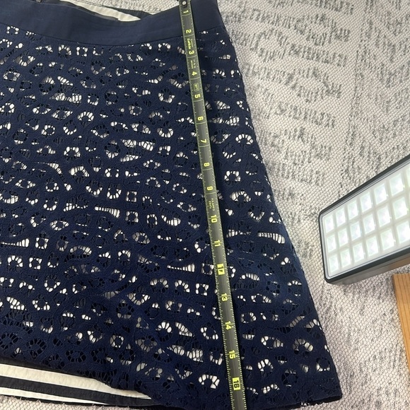 The Limited Black & Crème Stripes with Lace Overlay Skirt Sz 4 - Picture 6 of 10